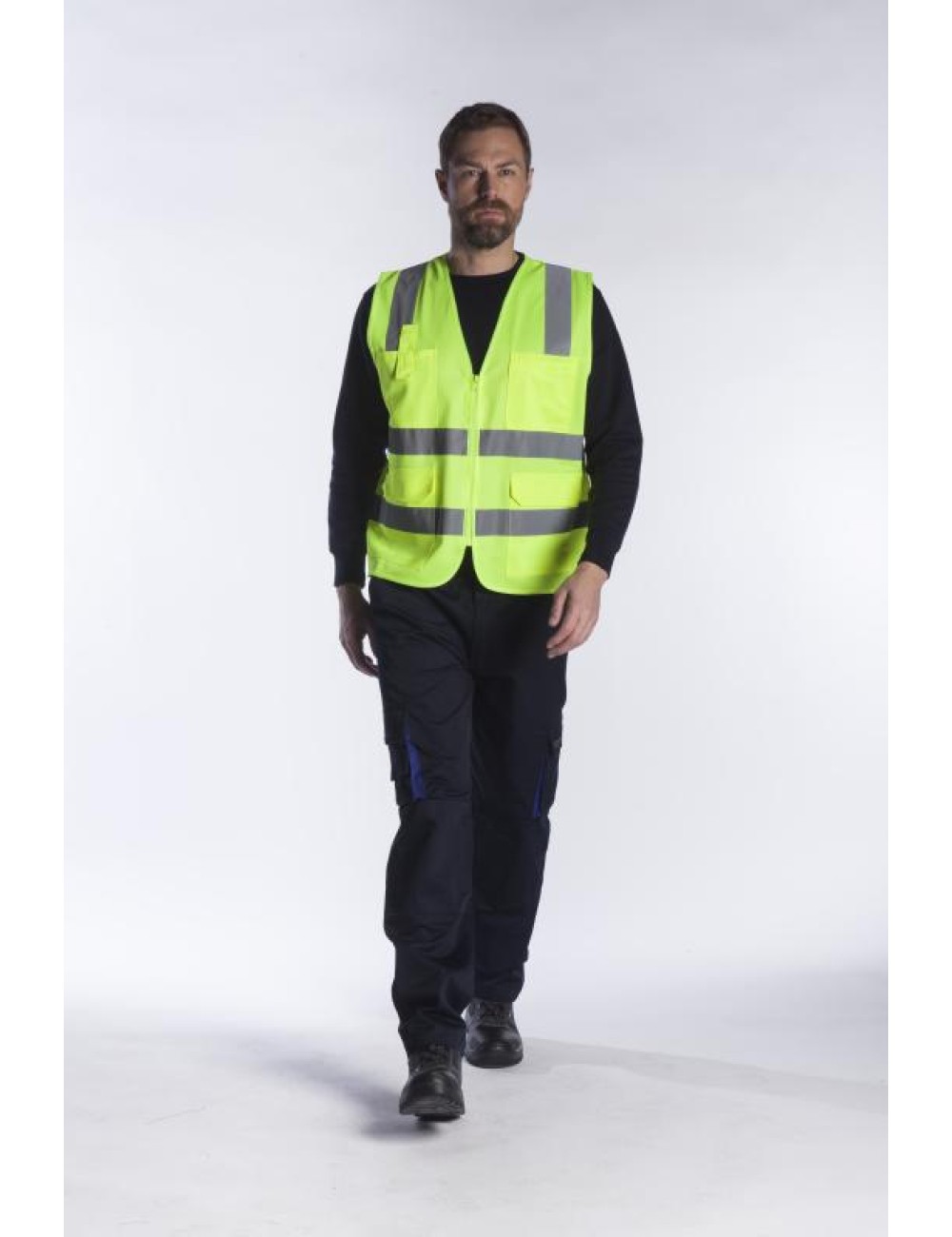 Γιλέκο υψηλής ευκρίνειας με φερμουάρ και τσέπες 00051