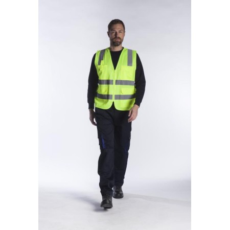 Γιλέκο υψηλής ευκρίνειας με φερμουάρ και τσέπες 00051