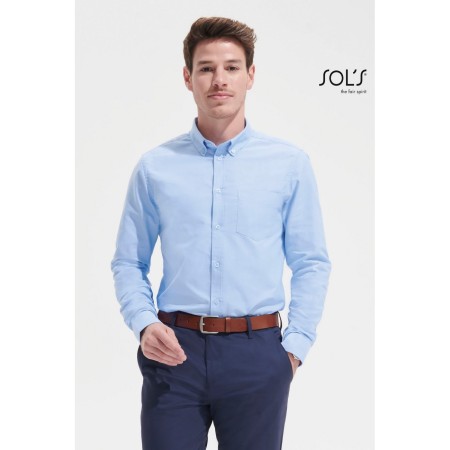 ΠΟΥΚΑΜΙΣΟ ΑΝΔΡΙΚΟ ΜΑΚΡΥΜΑΝΙΚΟ OXFORD BOSTON FIT-02920