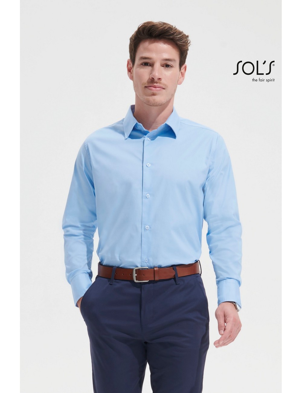 ΠΟΥΚΑΜΙΣΟ ΑΝΔΡΙΚΟ ΜΑΚΡΥΜΑΝΙΚΟ ΕΛΑΣΤΙΚΟ BRIGHTON-17000